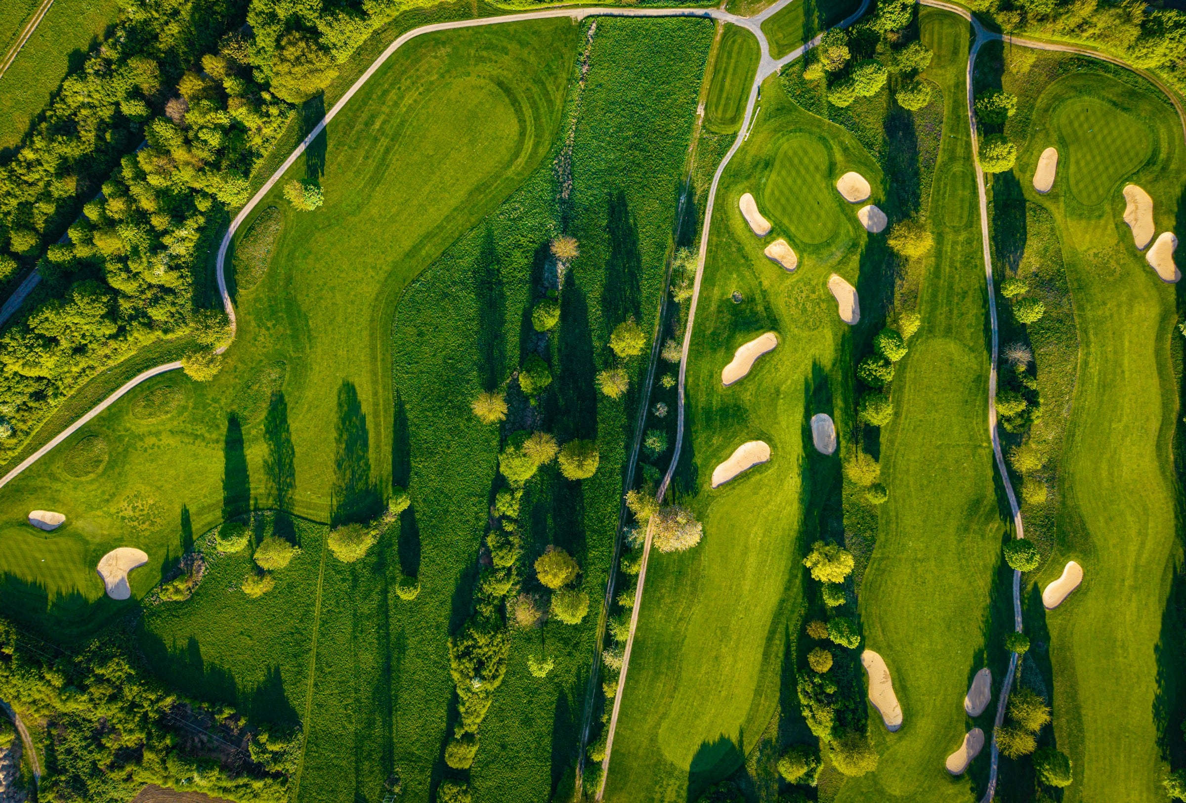 A golf course from the air