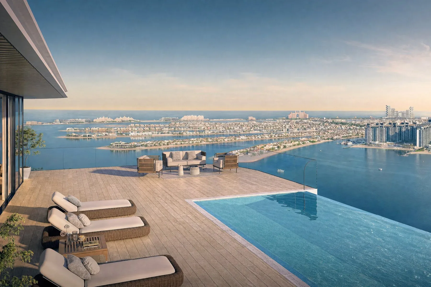 Corner Residence with Sea and Skyline Views in Dubai Harbour — photograph 1