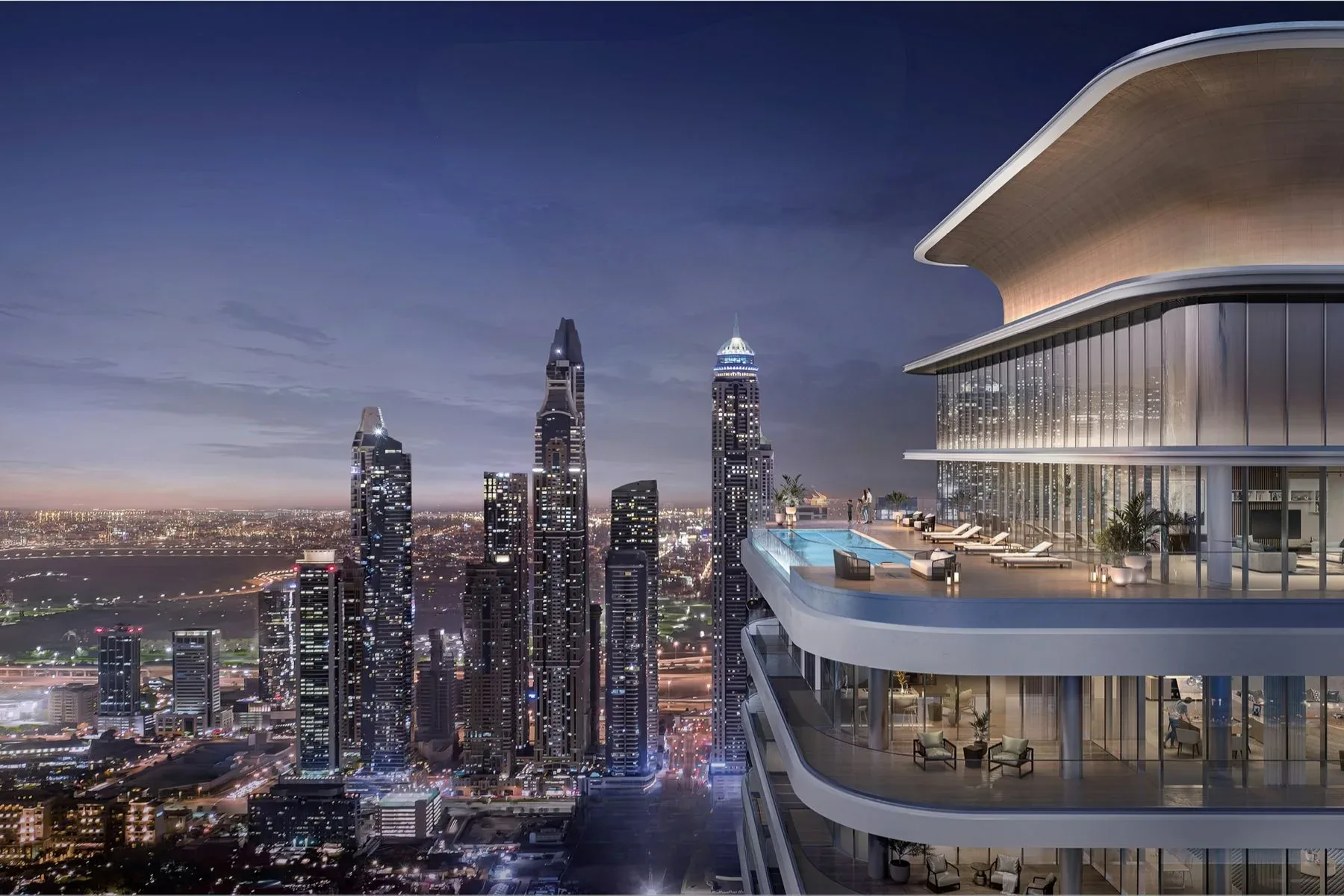 Corner Residence with Sea and Skyline Views in Dubai Harbour — photograph 2